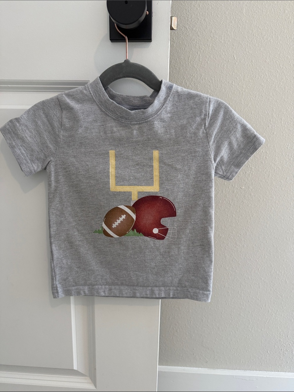 Stitchy FishKids Gray Football Graphic T-Shirt